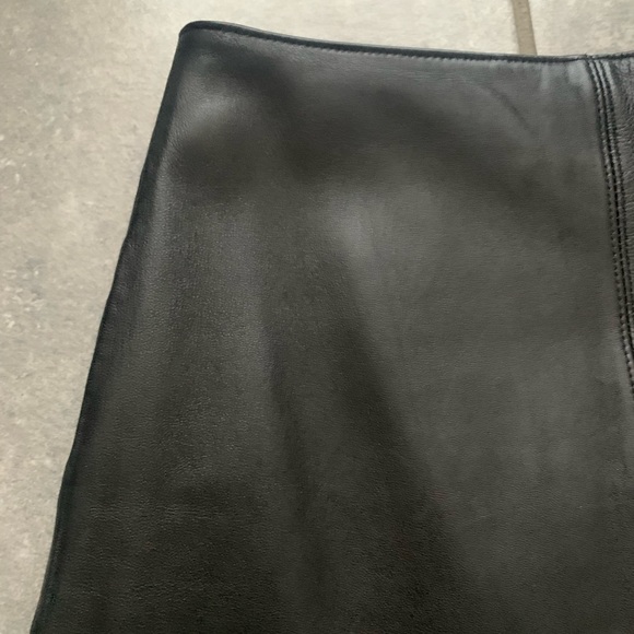 Vintage Floor Length Genuine Leather Maxi Skirt with Back Zipper - Picture 4 of 13